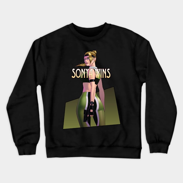 Sonya Blade Mortal Kombat v2 Crewneck Sweatshirt by andresob